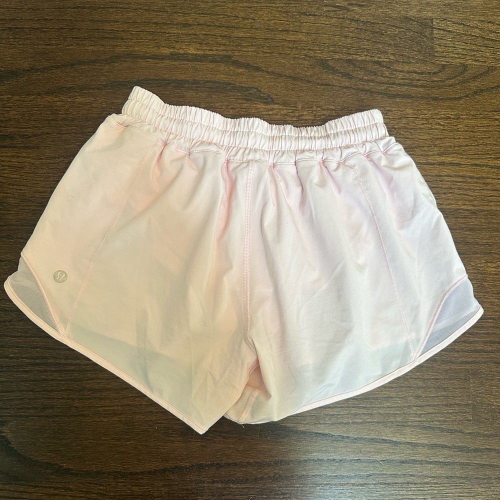 EUC Lululemon pink Shorts 4” Low-Rise Size 4 Strawberry Milkshake